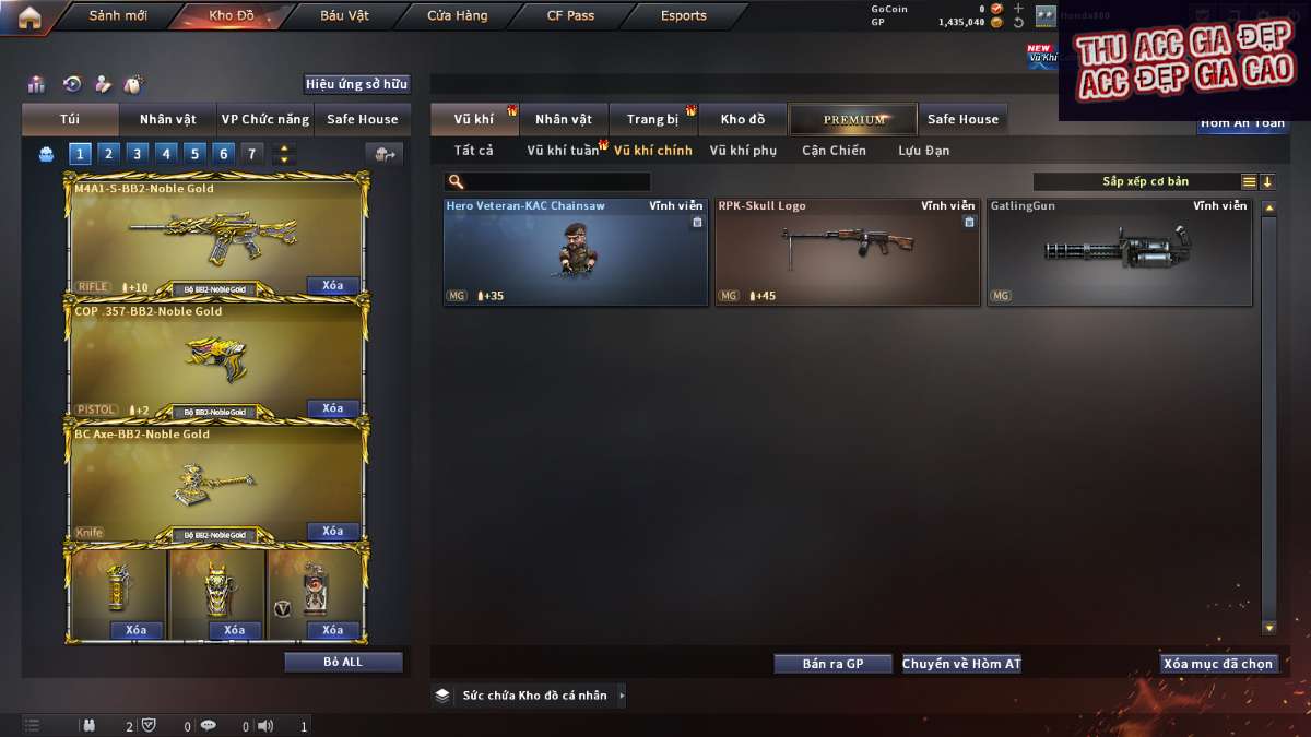 shop acc cf uy tin gia re